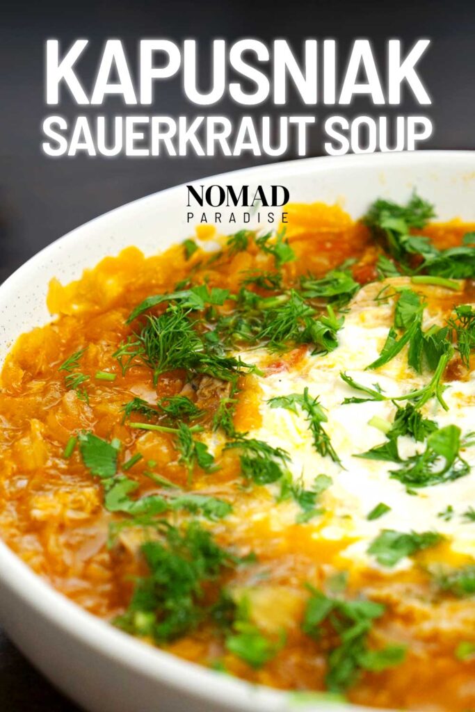 Ukrainian-Inspired Sauerkraut Soup Recipe (Kapusniak)