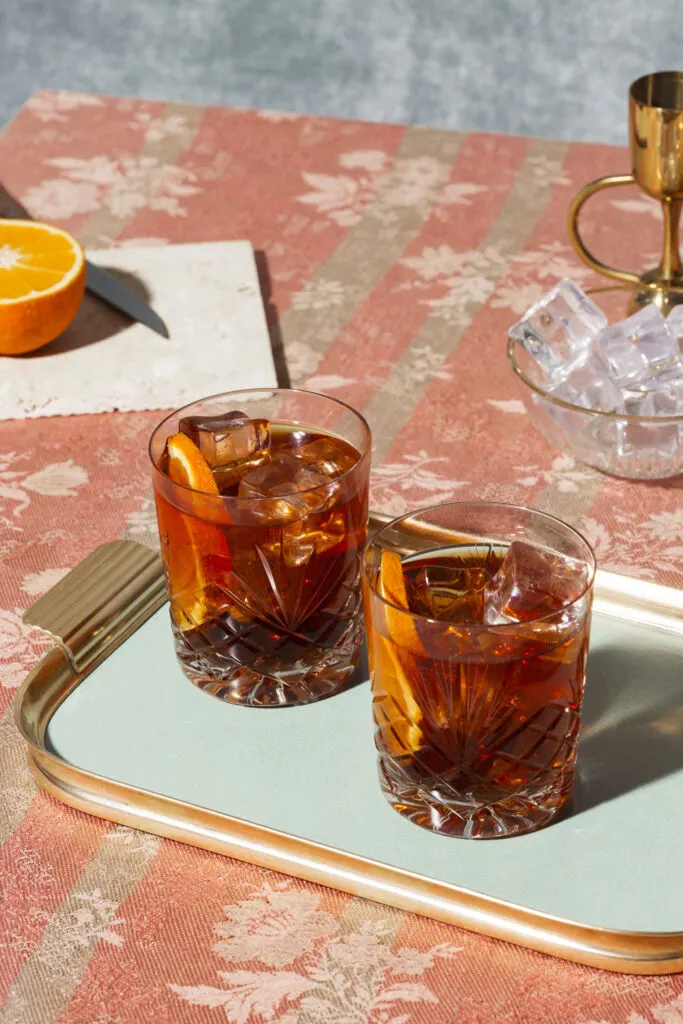Two Negroni Cocktails