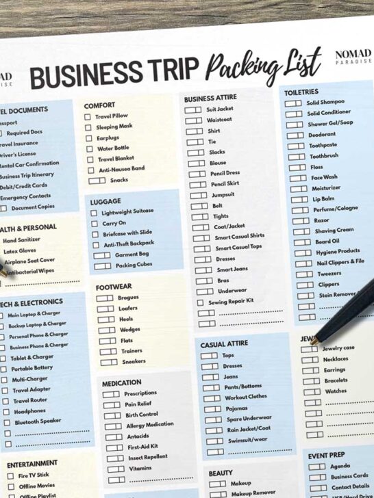 Ultimate Business Trip Packing List