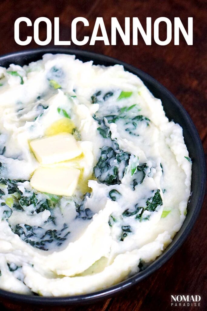 Colcannon (Irish mashed potatoes with kale and butter).